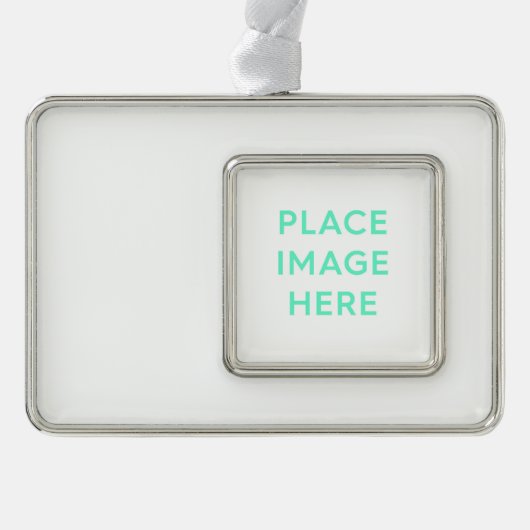 Ingelijste Ornament (horizontaal), zilveren toon (Voorkant)