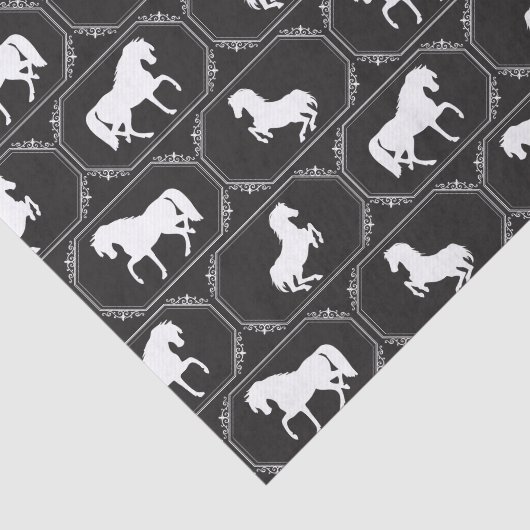 Ingelijste paardensilhouet tissuepapier (Detail)