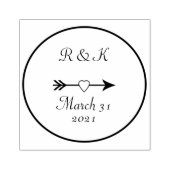 Ingelijste Pijl met hart Art Stamp Rubberstempel (Afrduk)