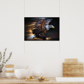 Ingelijste Poster Art Eagle (Keuken)
