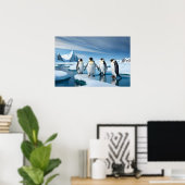 Ingelijste Poster Art Pinguïns (Thuiskantoor)