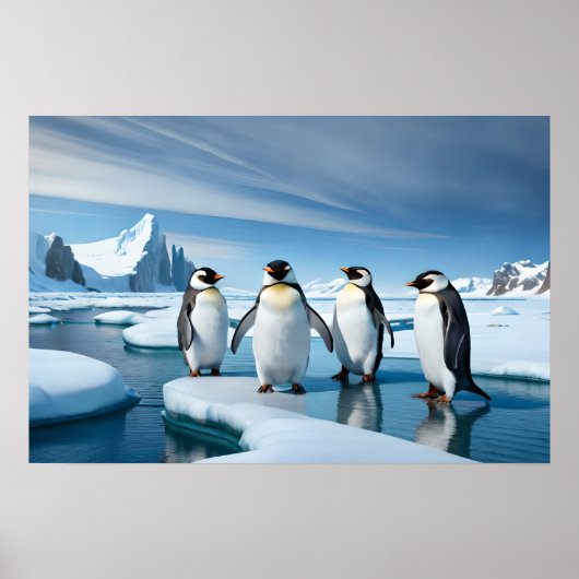 Ingelijste Poster Art Pinguïns (Voorkant)