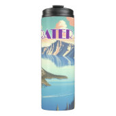 Ingelijste Poster bij Crater Lake Vintage Thermosbeker (Voorkant)