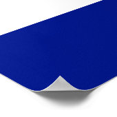 Ingelijste print met de vlag van Costa Rica (Hoek)
