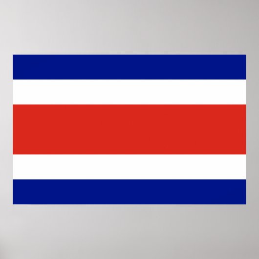 Ingelijste print met de vlag van Costa Rica (Voorkant)