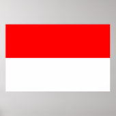 Ingelijste print met de vlag van Indonesië (Voorkant)