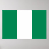 Ingelijste print met de vlag van Nigeria (Voorkant)