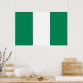 Ingelijste print met de vlag van Nigeria (Keuken)