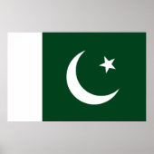 Ingelijste print met de vlag van Pakistan (Voorkant)