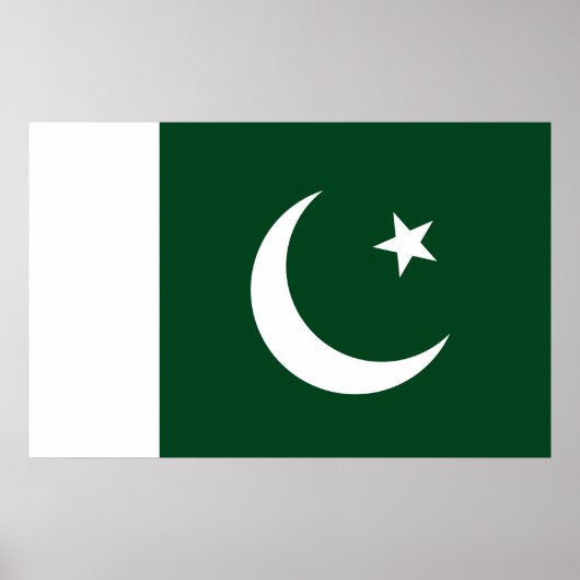 Ingelijste print met de vlag van Pakistan (Voorkant)
