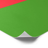 Ingelijste print met Vlag van Azerbeidzjan (Hoek)