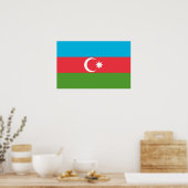Ingelijste print met Vlag van Azerbeidzjan (Keuken)