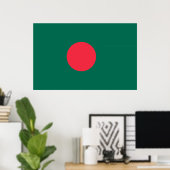 Ingelijste print met Vlag van Bangladesh (Thuiskantoor)