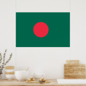 Ingelijste print met Vlag van Bangladesh (Keuken)