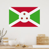 Ingelijste print met Vlag van Burundi (Keuken)