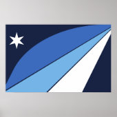 Ingelijste print met Vlag van Columbia, South Caro (Voorkant)