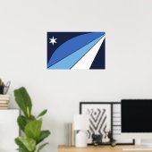 Ingelijste print met Vlag van Columbia, South Caro (Thuiskantoor)