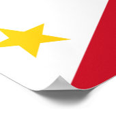 Ingelijste print met Vlag van de Filipijnen (Hoek)