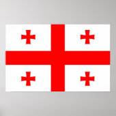 Ingelijste print met vlag van Georgië (Voorkant)