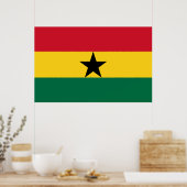 Ingelijste print met Vlag van Ghana (Keuken)