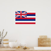Ingelijste print met vlag van Hawaï, U.S.A. (Keuken)