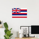 Ingelijste print met vlag van Hawaï, U.S.A. (Thuiskantoor)