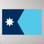 Ingelijste print met vlag van Minnesota, VS (Voorkant)