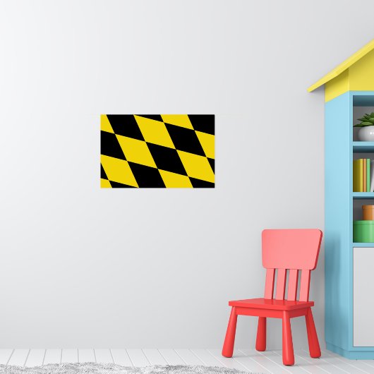 Ingelijste print met Vlag van München, Duitsland (Kinderkamer 1)