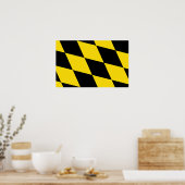 Ingelijste print met Vlag van München, Duitsland (Keuken)