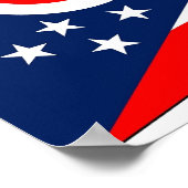 Ingelijste print met vlag van Ohio, V.S.A. (Hoek)