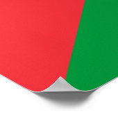 Ingelijste print met Vlag van Palestina (Hoek)
