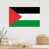 Ingelijste print met Vlag van Palestina (Keuken)