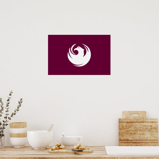 Ingelijste print met vlag van Phoenix, Arizona (Keuken)