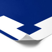 Ingelijste print met vlag van Quebec City, Canada (Hoek)
