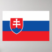 Ingelijste print met Vlag van Slowakije (Voorkant)