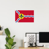 Ingelijste print met Vlag van St. Louis, Missouri (Thuiskantoor)