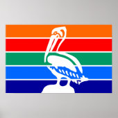 Ingelijste print met Vlag van St. Petersburg (Voorkant)