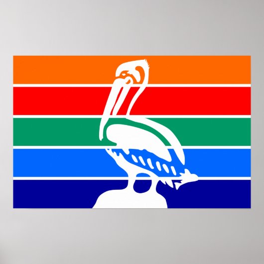 Ingelijste print met Vlag van St. Petersburg (Voorkant)