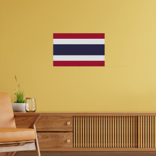 Ingelijste print met vlag van Thailand