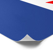 Ingelijste print met vlag van Toronto, Ontario (Hoek)