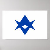 Ingelijste print met vlag van Toyota (Voorkant)