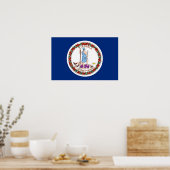 Ingelijste print met vlag van Virginia, U.S.A. (Keuken)