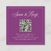 Ingelijste pruim Italiaanse elegantie | RSVP met Q Informatiekaartje (Voorkant)