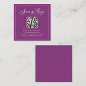 Ingelijste pruim Italiaanse elegantie | RSVP met Q Informatiekaartje (Voorkant / Achterkant)