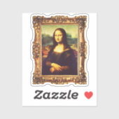 Ingelijste Renaissance Kunst: Mona Lisa door Da Vi Sticker (Vel)