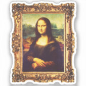 Ingelijste Renaissance Kunst: Mona Lisa door Da Vi Sticker (Voorkant)