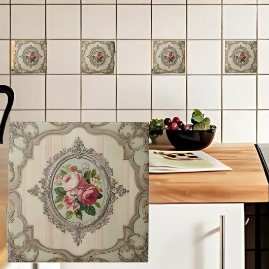  ingelijste Rozen Tegeltje