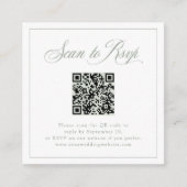 Ingelijste Sage Green Italiaanse elegantie | RSVP  Informatiekaartje (Voorkant)