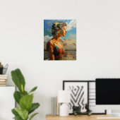 Ingelijste schilderij van een vrouw buiten poster (Thuiskantoor)