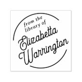 Ingelijste Simple Script #7 Bibliotheekboeknaam Zelfinktende Stempel (Design)